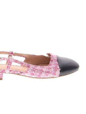 A New Day Chanel Style Cap Toe Tweed Slingbacks